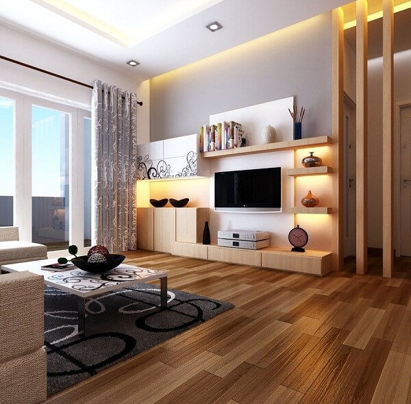 Description:  Nội thất phòng khách nhà cấp 4