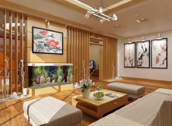 Description:  Nội thất phòng khách nhà cấp 4