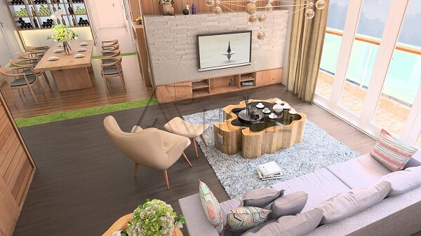 Description: Nội thất phòng khách nhà chung cư