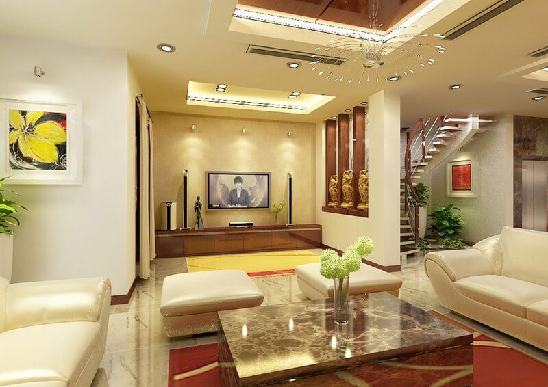 Description: Nội thất phòng khách nhà ống
